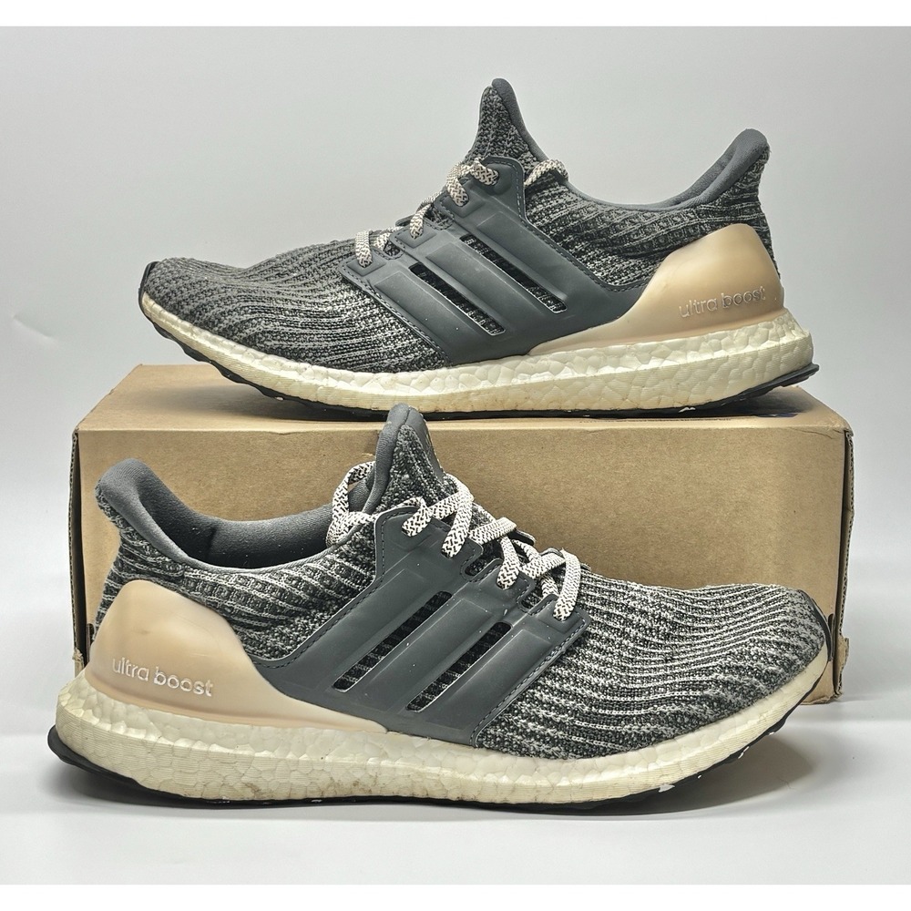 Adidas Ultra Boost BB6151 Grey Black Primeknit Men's‎ Size 9.5 US / 8 UK / 42 EU